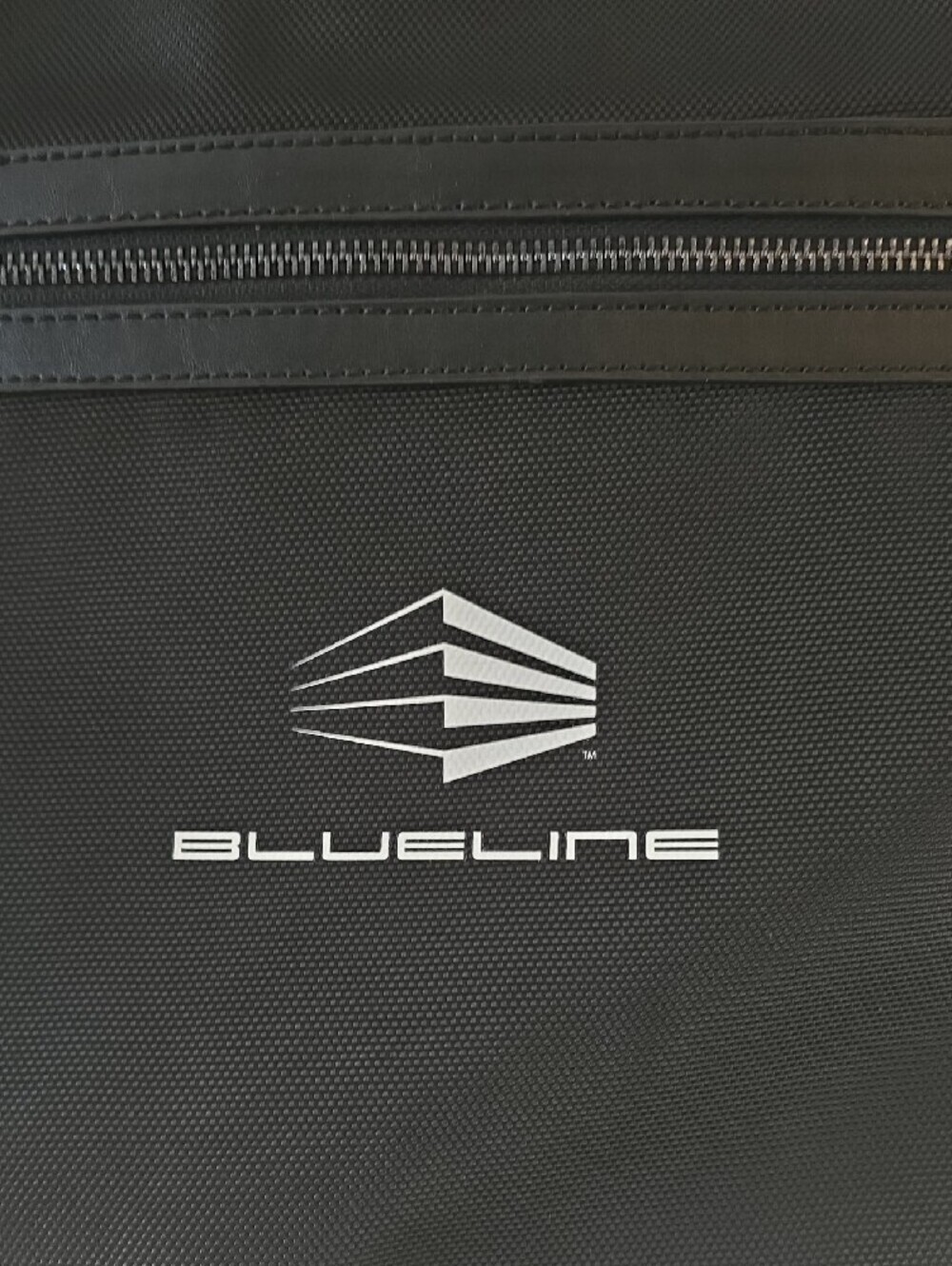 Black Drawstring Backpack with Front Zip Pocket - Picture 3 of 7